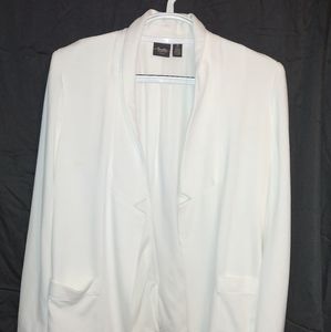 Chico's Traveler's Long Sleeve Full Open Front White Blazer Size Women's 2